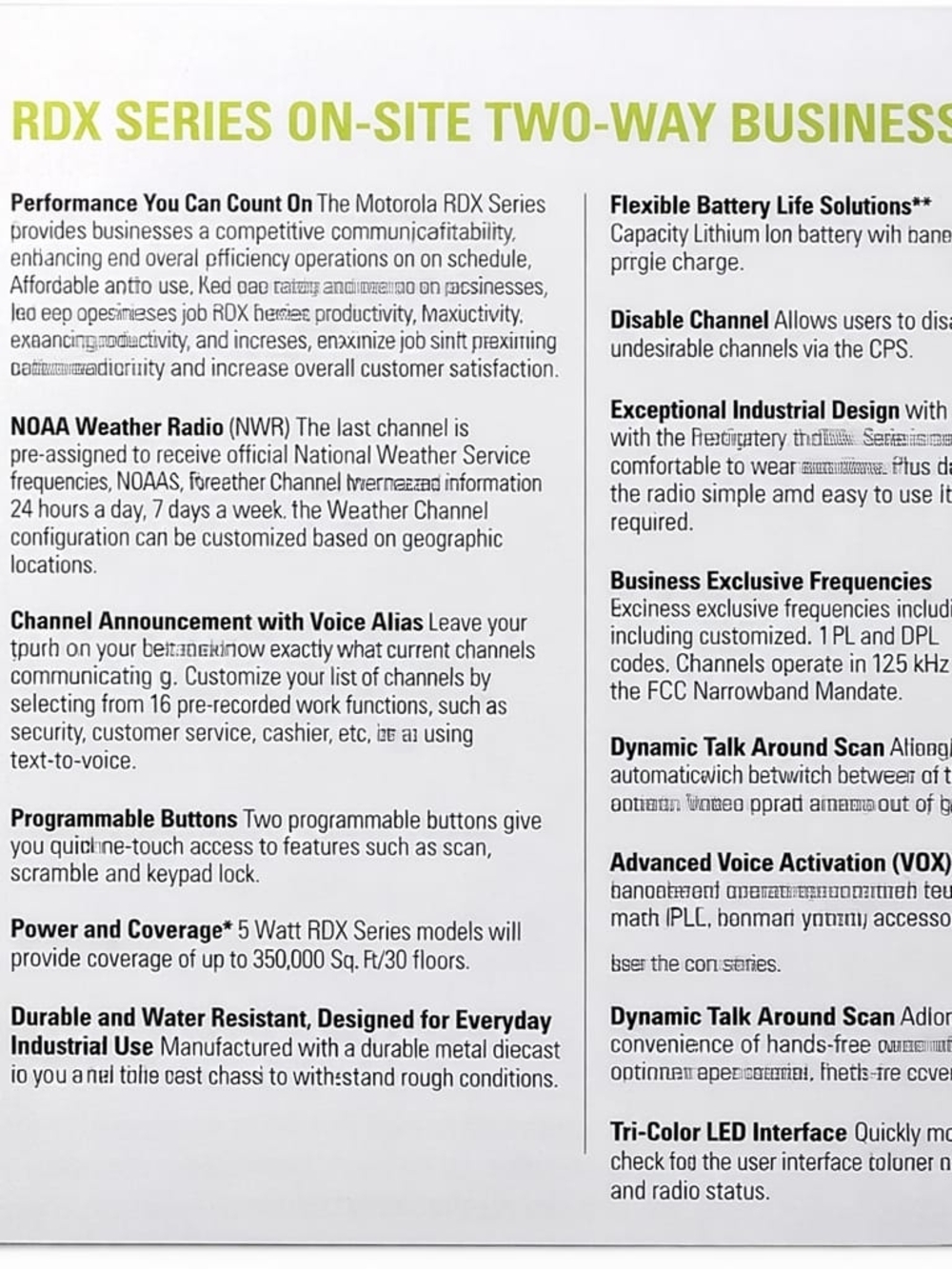 Motorola Black RDX Series Two-Way Business Radio - Picture 2 of 3